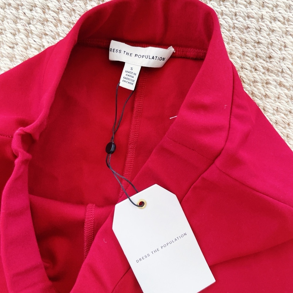NWT Dress the Population Women's Red Classic Ponte Legging Small S - Picture 6 of 10